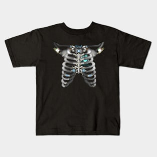 Machine Skeleton (Blue Variant) Kids T-Shirt